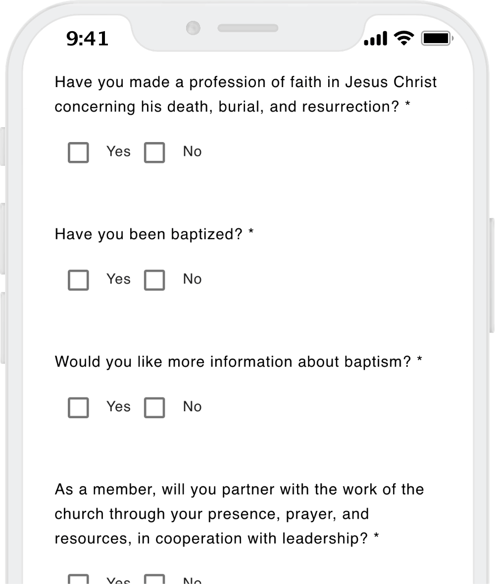 Custom Form Membership Application