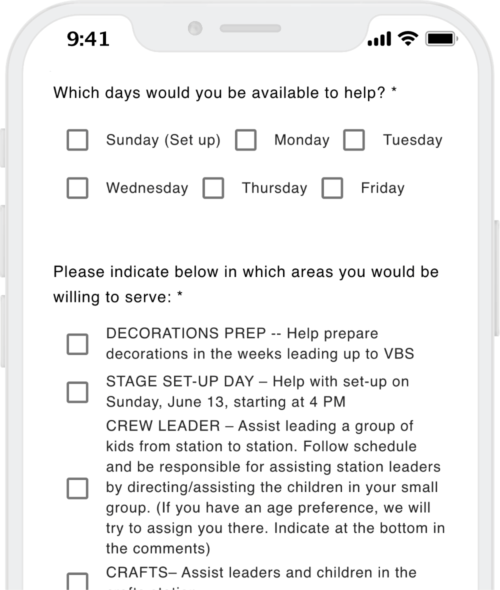 Volunteer Sign-Up