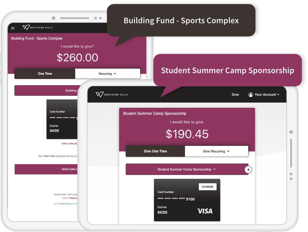 Custom Giving Pages