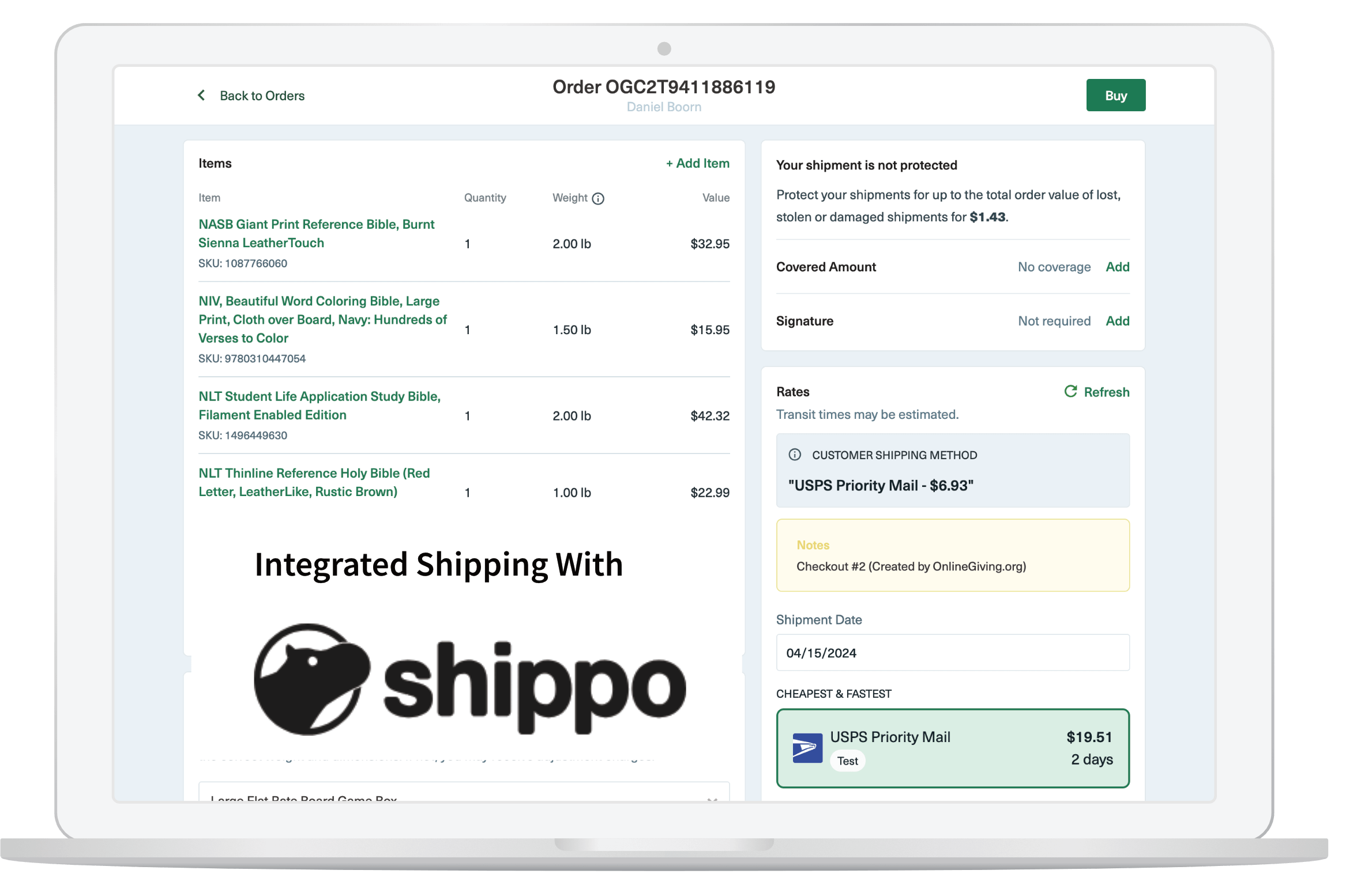 E-Commerce Integrated Shipping with Shippo